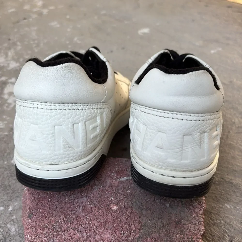 Chanel leather low tops